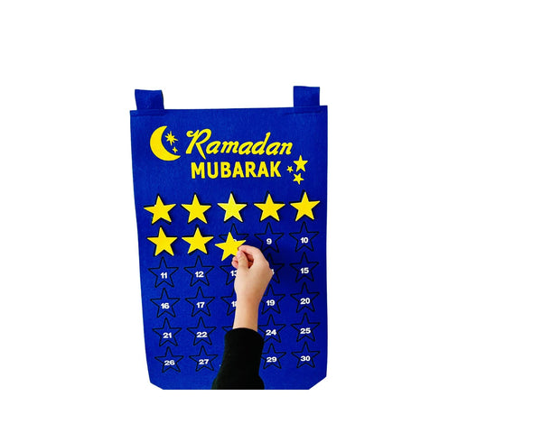 Ramadan Decorations Eid Count down Calendar Ramadan Calendar for Kids Islamic Festive Home Décor Ramadan Mubarak Advent Calendar + 10 Free Balloons [New Arrival]