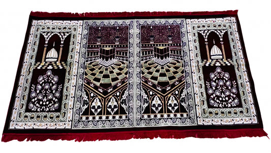 Janamaz Sajada, Mosque Prayer Mat, Islamic Prayer Rug, Mehrab Style Prayer Mat, Muslim Prayer Rug, Islamic Mat, Islamic Seccade Mat, 4 Persons Prayer Mat [New Arrival]