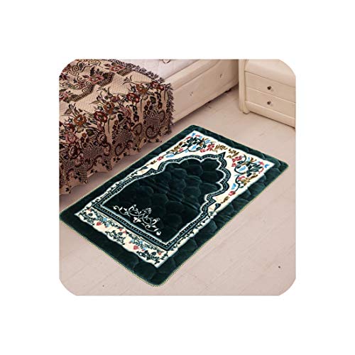 Luxury Muslim Prayer Carpet Outdoor Garden Rug Pilgrimage Big Carpets for Livingroom Home Parlor Bedroom Bedside Rectangle Rug + Free Bag 75x120cm