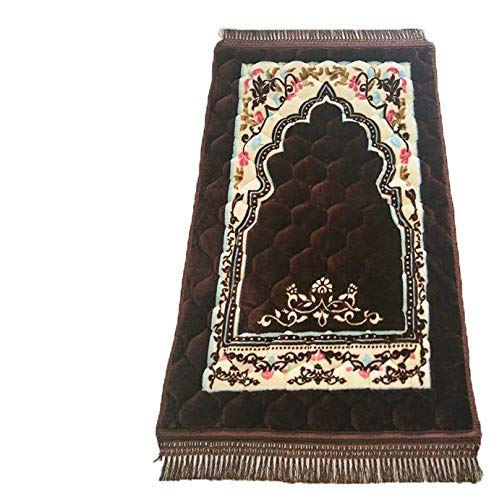 Soft Luxury Muslim Prayer Rugs Islam Thick Cotton Fabric Printed Patterns Travel Prayer Mat 32''x47'' with 1400gm Polyester[New Arrival]