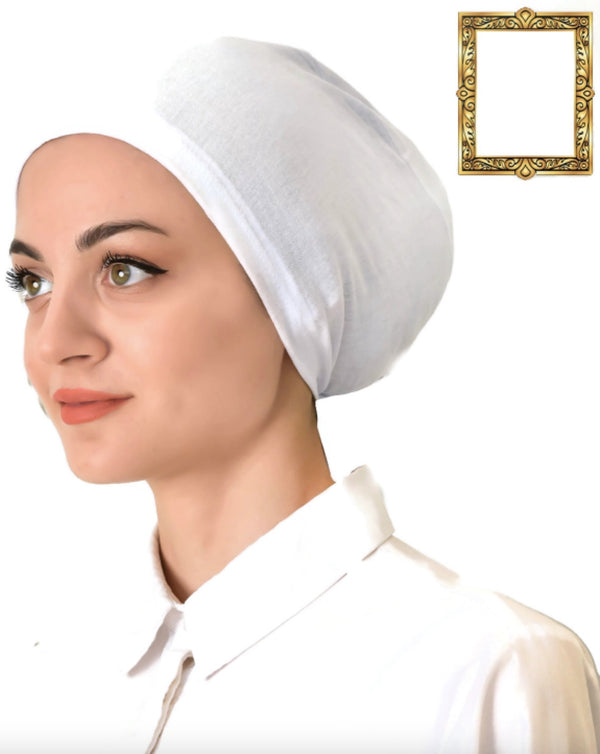 Muslim Mini Hijab Cap for Women, Under-Cap and Underscarf Headwear 100% Cotton 2pcs/Set
