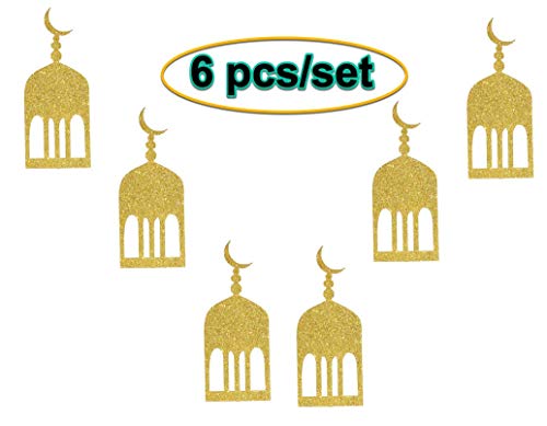 iHcrafts Eid Decorations Wall Hanging Eid Mubarak Banner Card Pennant Bunting 2M Eid Décor for Home Office Business Restaurants Muslim Neighbors 10pcs/Set