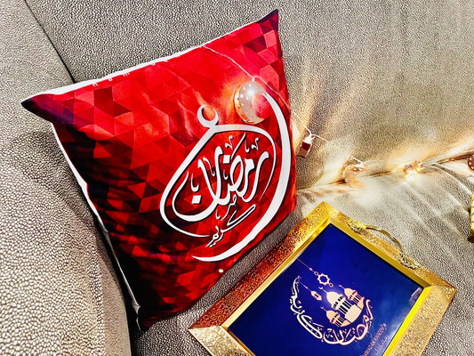 Pack of 4 Ramadan Themed Cushion Covers, Ramadan Mubarak Cushion Cover, Ramadan Kareem Cushion Covers, Eid Mubarak Decorations [New Arrival]