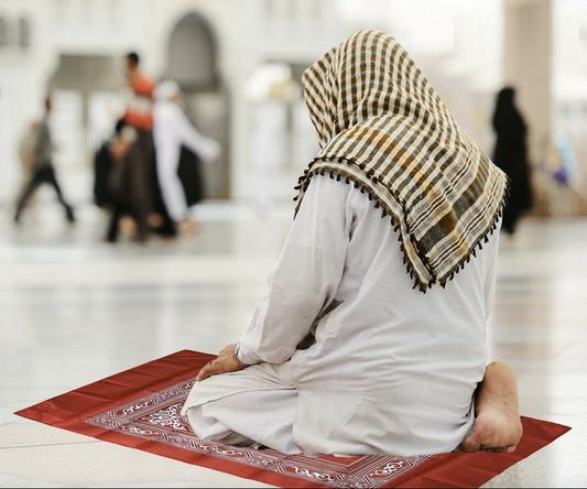 5 PCS Islam Prayer Mat Portable Waterproof Muslim Pocket Size Light Rug with Compass, Muslim Prayer Mat Ideal for Travelling, Rug with Compass