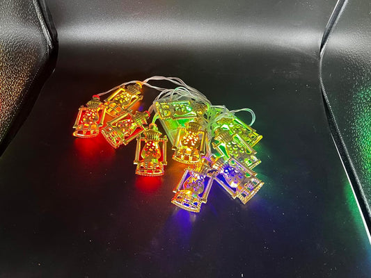 String Lights Bundle 2 Sets, Holiday Decor, Indoor Lights Fall Festive Decoration, RGB LED Lights with Battery Pack Lantern Christmas RGB Decor String Lights 2 Pcs Set (Lantern_LED)